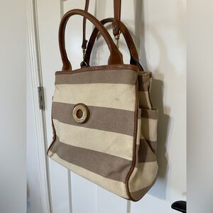 Capezio nurtral stripe purse, cross body, shoulder bag, hand bag option.